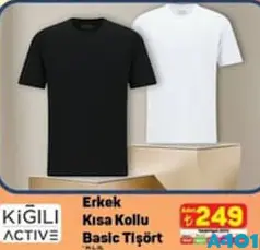 KİĞILI ACTİVE ERKEK KISA KOLLU BASİC TİŞÖRT fiyat ve kampanya bilgisi